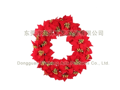 【FP4912】圣诞花花圈仿真花批发
